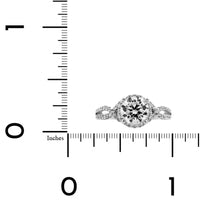 Platinum Twisted Shank Round Diamond Engagement Ring Setting