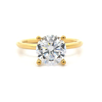 18K Yellow Gold Solitaire Diamond Engagement Ring Setting
