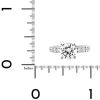 Platinum Round Diamond Fishtail Shank Engagement Ring Setting