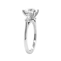 Platinum 3 Stone Round Diamond Engagement Ring Setting