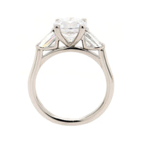 Platinum 3 Stone Round Diamond Engagement Ring Setting