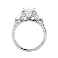 Platinum 3 Stone Round Diamond Engagement Ring Setting