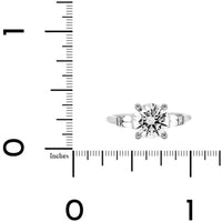 Platinum 3 Stone Round Diamond Engagement Ring Setting