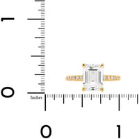 18K Yellow Gold Emerald Cut Diamond Engagement Ring Setting