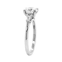 Platinum 3 Stone Round Diamond Engagement Ring Setting