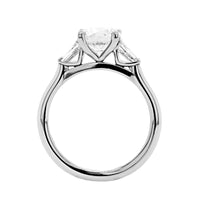 Platinum 3 Stone Round Diamond Engagement Ring Setting