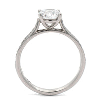 Platinum New Aire Bead Set 4 Prong Engagement Ring Setting