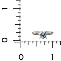 Platinum New Aire Bead Set 4 Prong Engagement Ring Setting