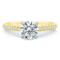 18K Rose Gold New Aire Shared Prong Engagement Ring Setting