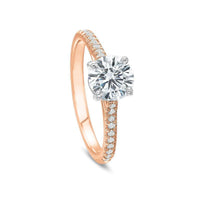 18K Rose Gold New Aire Shared Prong Engagement Ring Setting