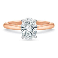 Platinum Oval Solitaire Engagement Ring Setting