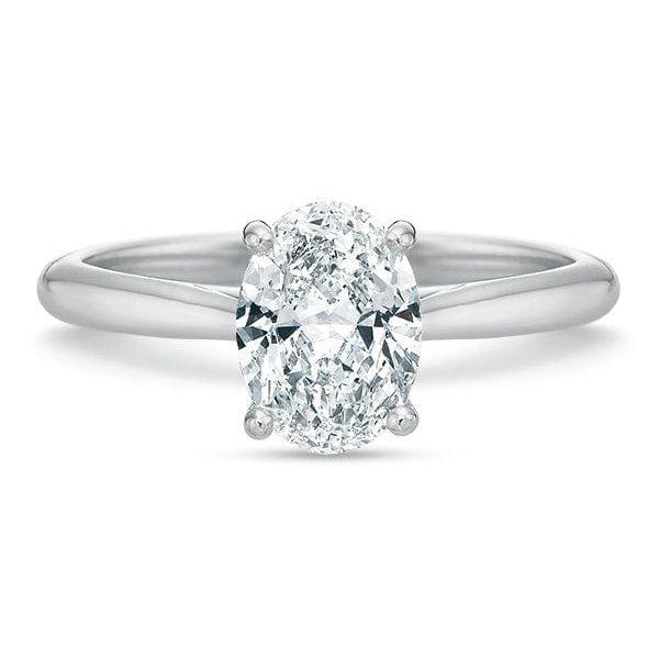 Platinum Oval Solitaire Engagement Ring Setting
