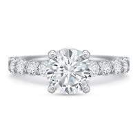 Platinum Grand Aire Round Center Engagement Ring Setting