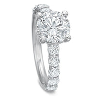 Platinum Grand Aire Round Center Engagement Ring Setting