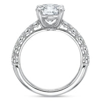 Platinum Grand Aire Round Center Engagement Ring Setting