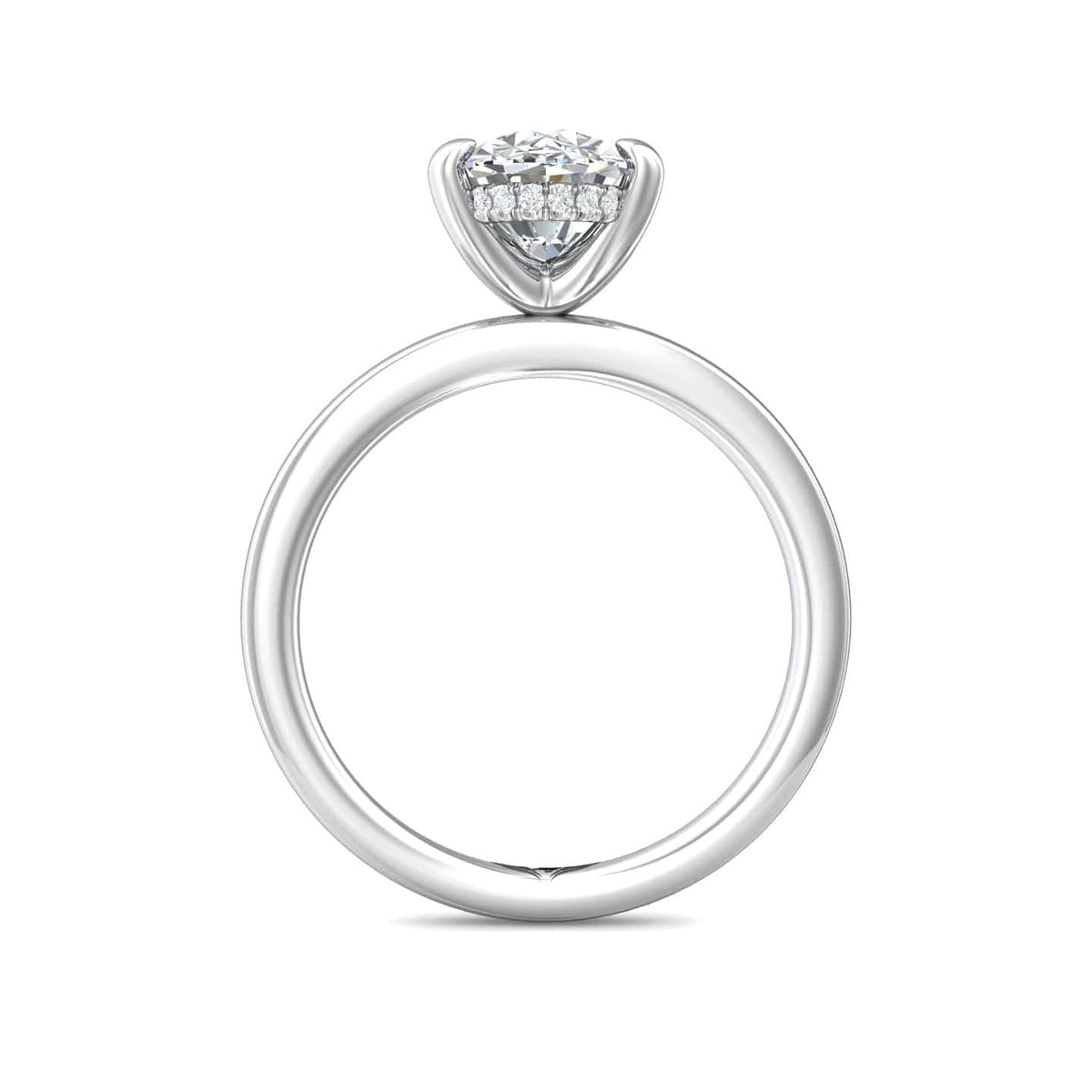 Platinum 4 Prong Diamond Engagement Ring Setting