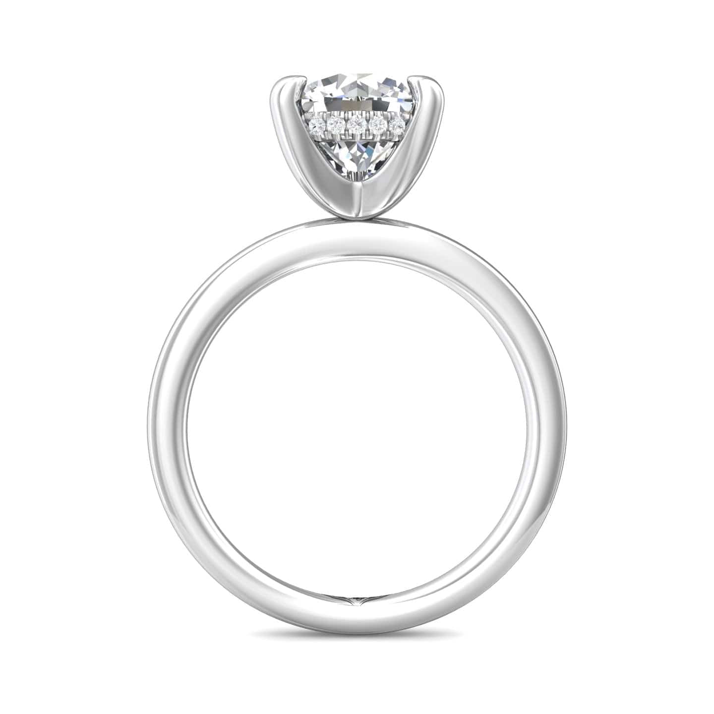 Platinum 4 Prong Diamond Engagement Ring Setting