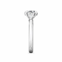 Platinum Oval & Pear Shaped Diamond Engagement Ring Setting