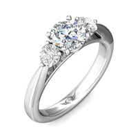 Platinum Round Diamond Engagement Ring Setting