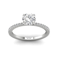 Platinum 4 Prong Round Diamond Engagement Setting