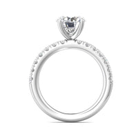Platinum 4 Prong Round Diamond Engagement Setting