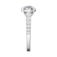 Platinum 4 Prong Cathedral Diamond Engagement Setting