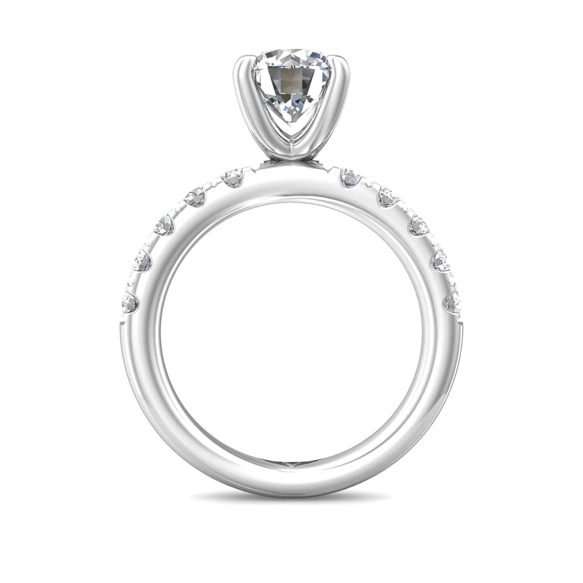 Platinum 4 Prong Mounting Diamond Engagement Setting