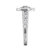 18K White Gold Diamond Halo Engagement Setting