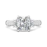 Platinum 3 Stone Diamond Engagement Ring Setting