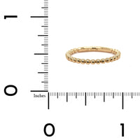 14K Yellow Gold High Polished Beaded Band