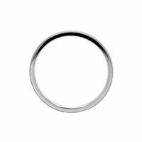 14K White Gold 1.5mm Raised Milgrain Band