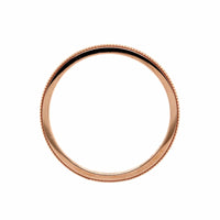 14K Rose Gold Raised Milgrain Band