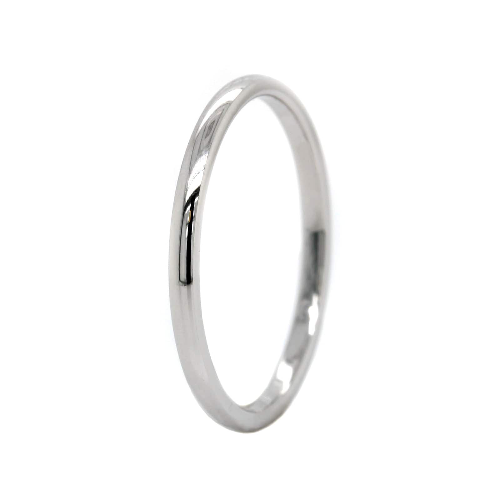 14K White Gold 1.5mm High Polished Band