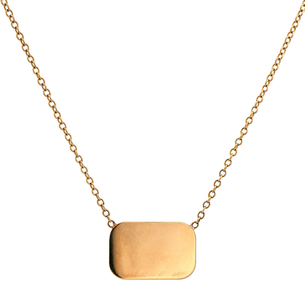 Zoe Chicco 14K Yellow Gold Rectangular Hope Necklace