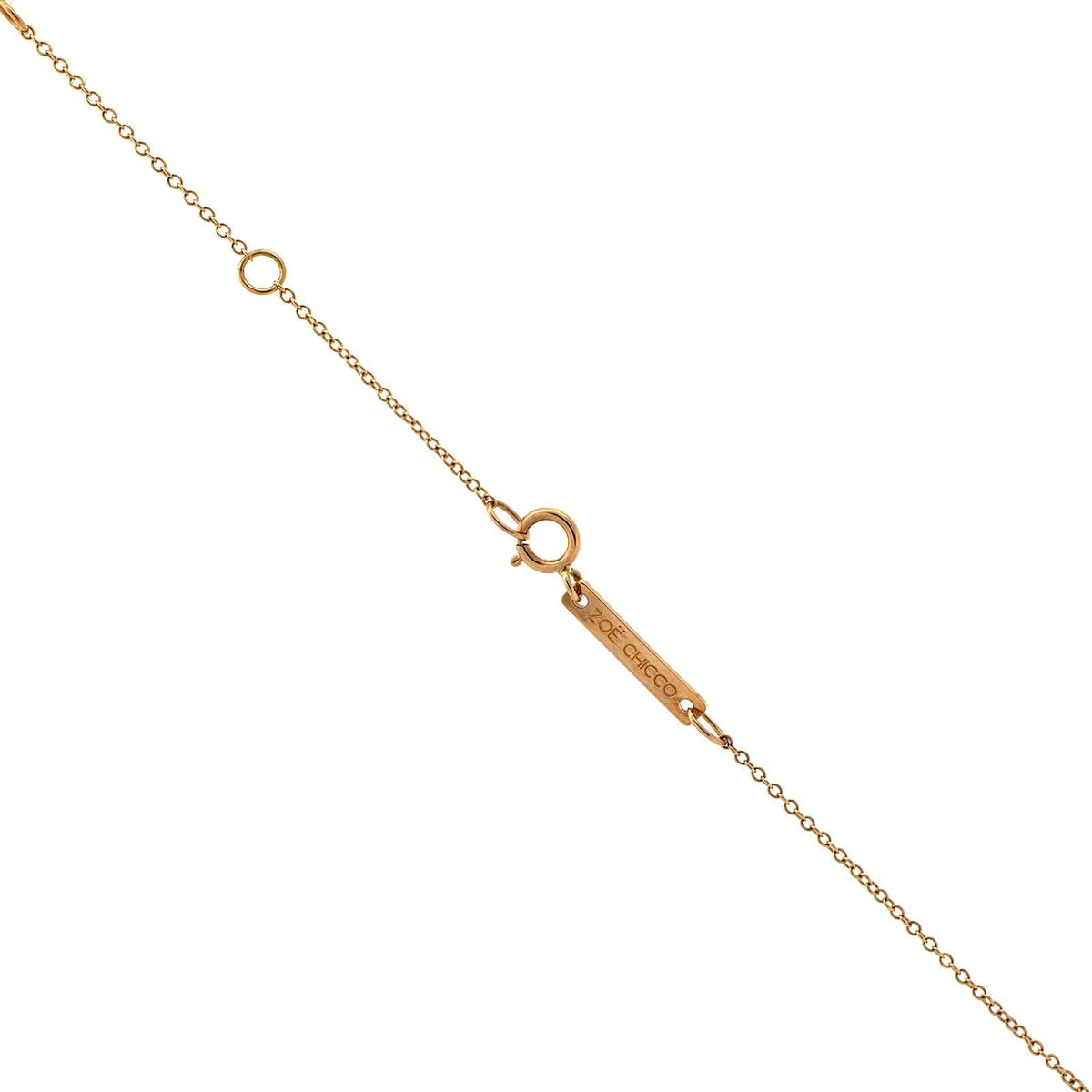 Zoe Chicco 14K Yellow Gold Rectangular Hope Necklace