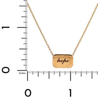 Zoe Chicco 14K Yellow Gold Rectangular Hope Necklace