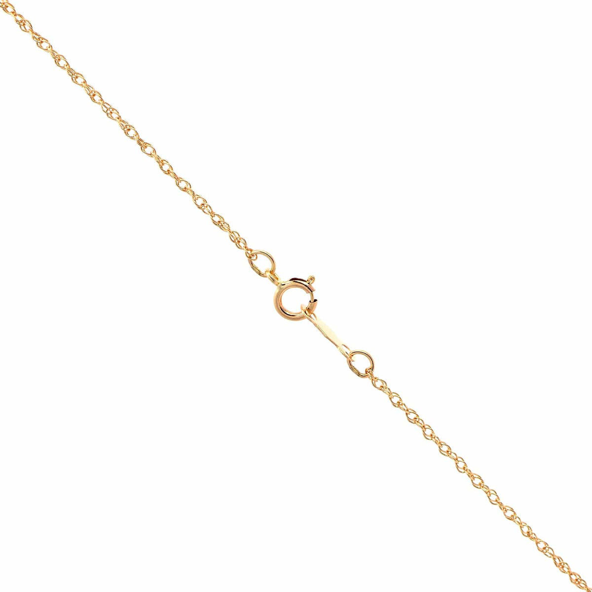 14K Yellow Gold Open Heart Pendant Necklace
