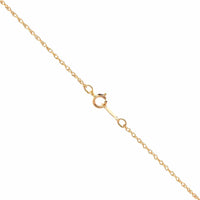 14K Yellow Gold Open Heart Pendant Necklace