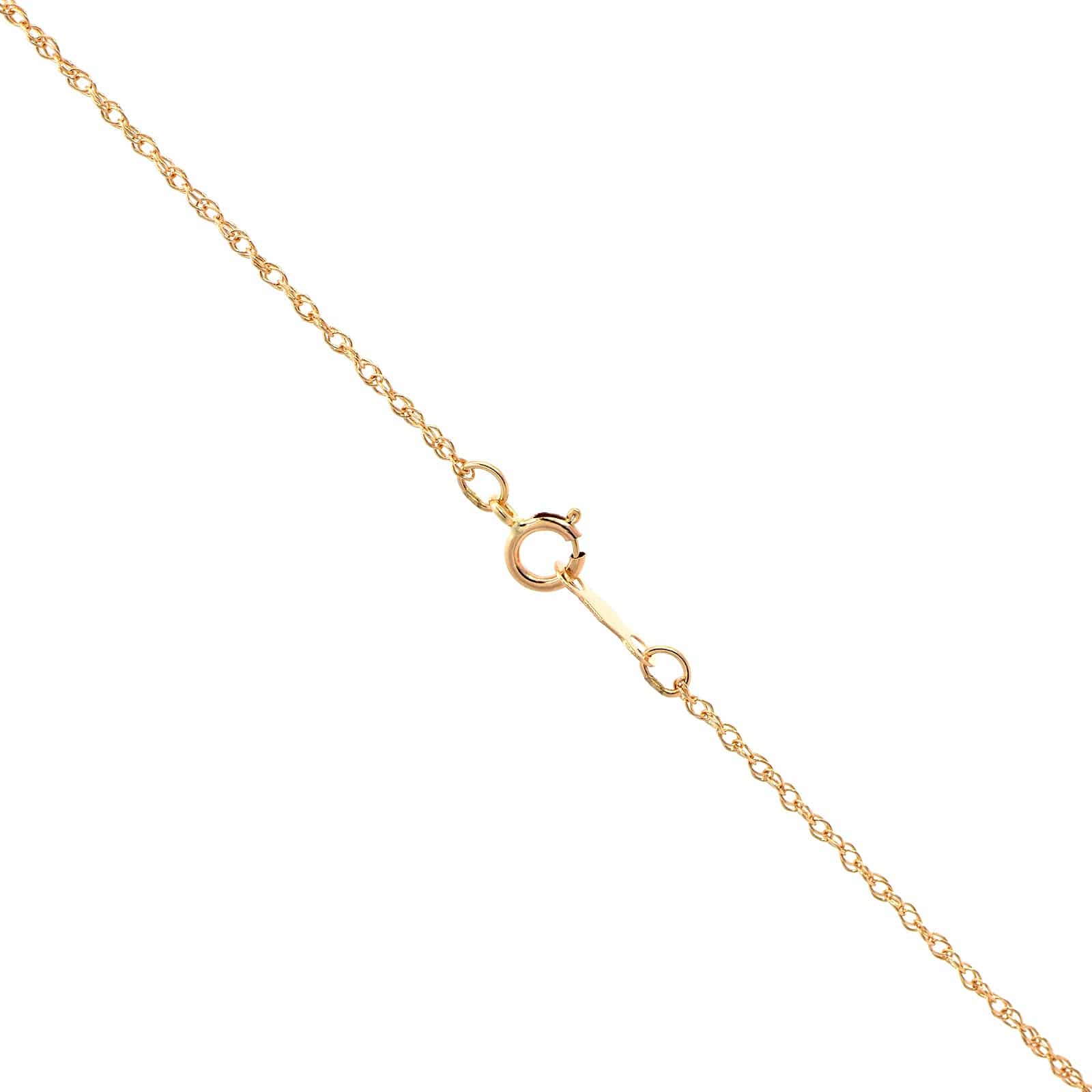 14K Yellow Gold Open Heart Pendant Necklace
