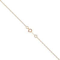 14K Yellow Gold 18" Girl Head Pendant Necklace