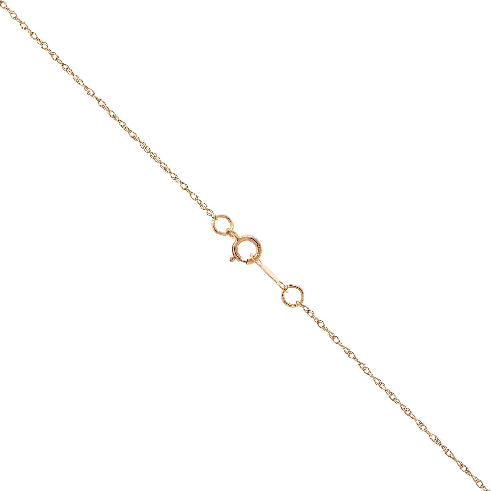 14K Yellow Gold 18" Girl Head Pendant Necklace