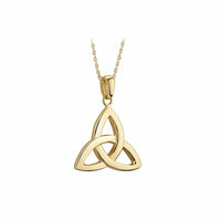 14K Yellow Gold Small Trinity Knot Pendant Necklace