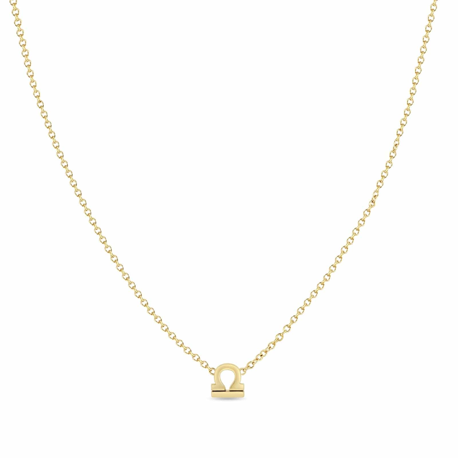 Zoe Chicco 14K Yellow Gold Libra Zodiac Necklace