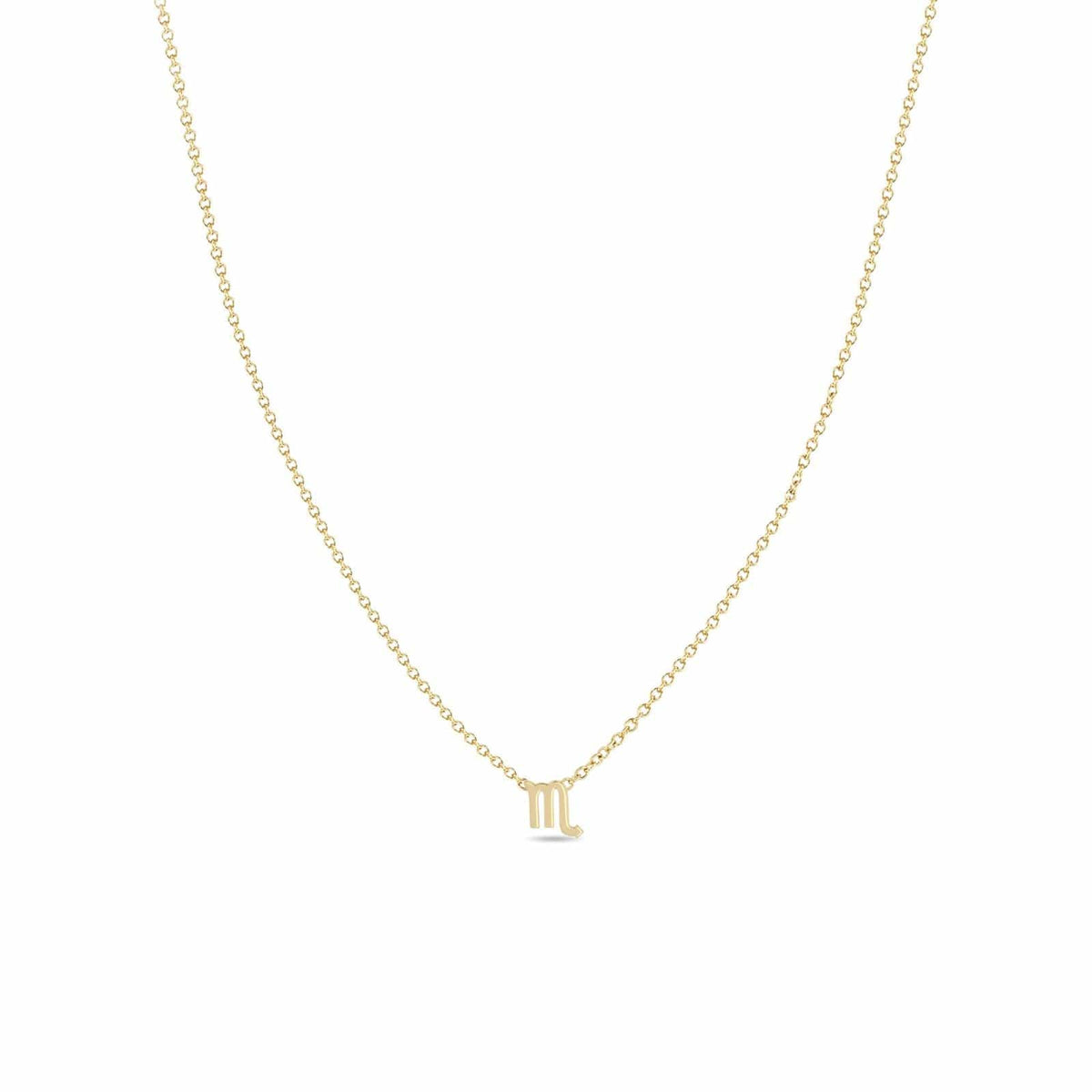 Zoe Chicco 14K Yellow Gold Itty Bitty Scorpio Zodiac Necklace