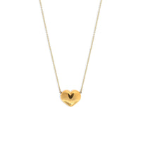 Christina Alexiou 18K Yellow Gold Bubble Heart Necklace