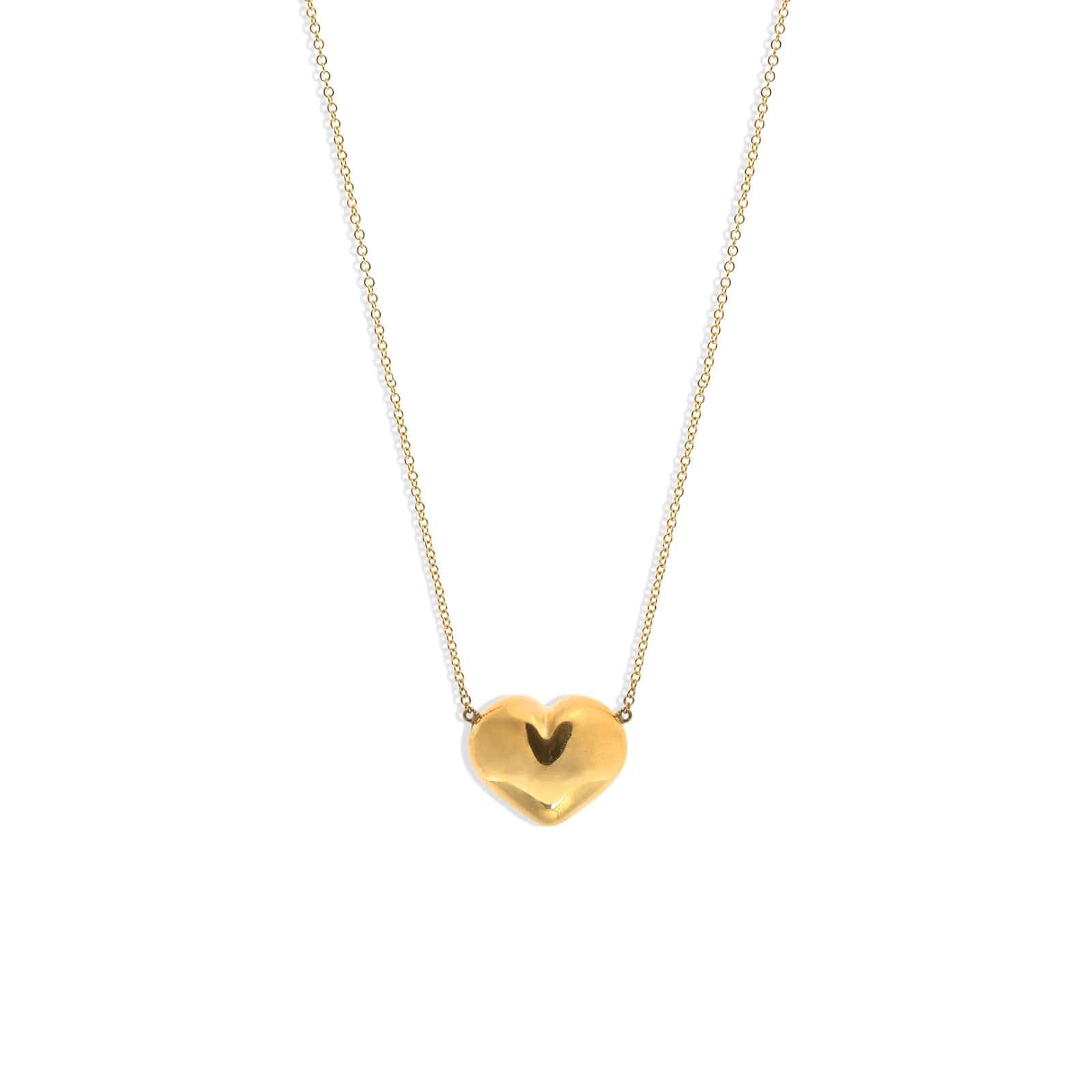 Christina Alexiou 18K Yellow Gold Bubble Heart Necklace