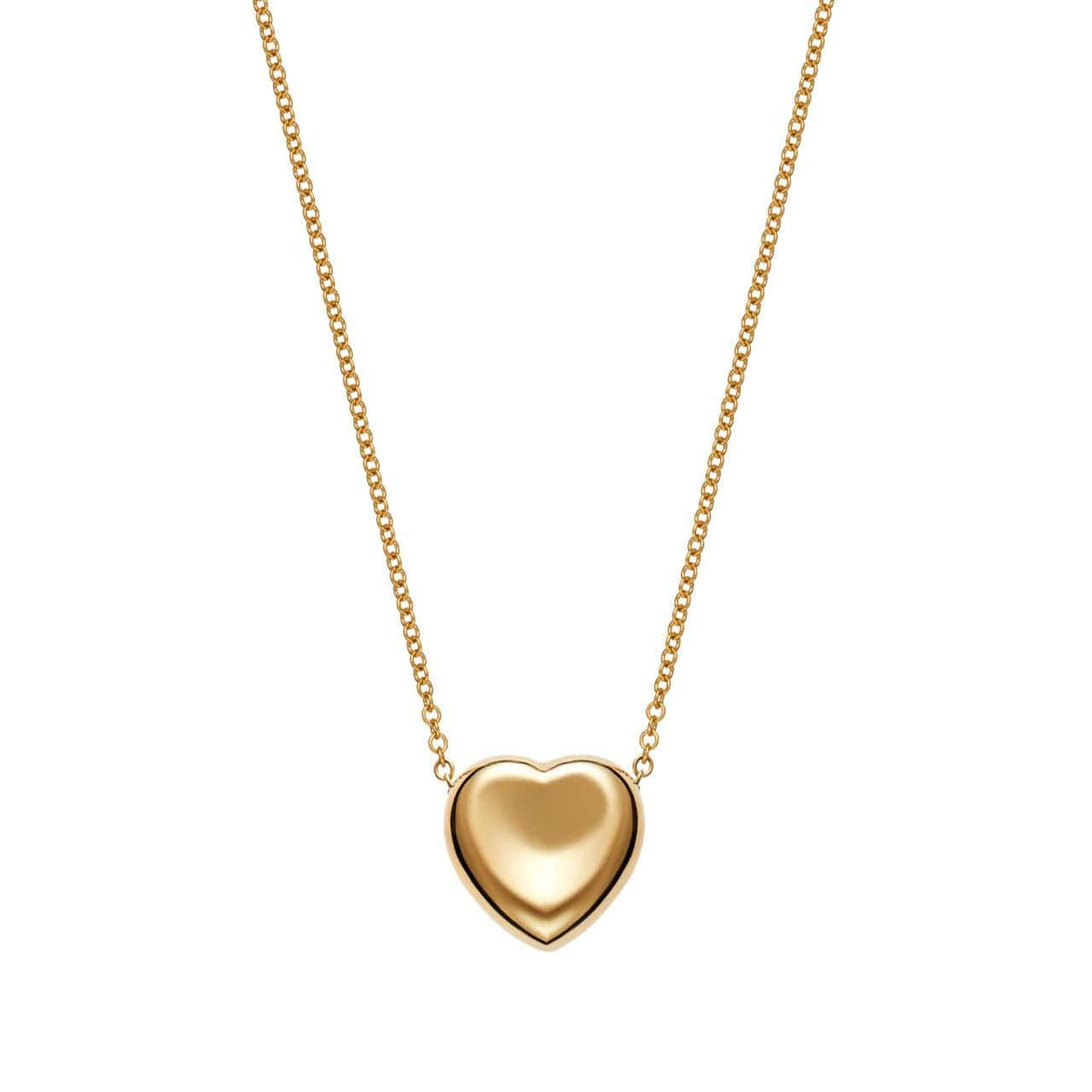 Christina Alexiou 18K Yellow Gold Puffy Heart Pendant Necklace