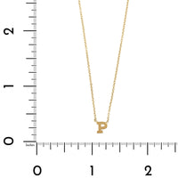 Zoe Chicco 14K Yellow Gold Initial P Necklace