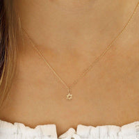 14K Yellow Gold 18" Small Star of David Pendant Necklace