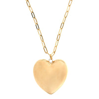Lauren Rubinski 14K Yellow Gold Large Paulette Heart Pendant Necklace